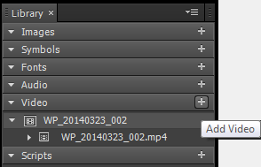 Add Video option in Library