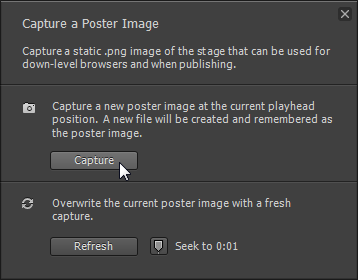 Capture a Poster Image dialog box