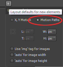 Using Motion Paths as the default for new elements