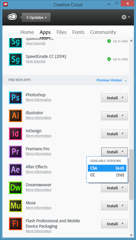 creative cloud apps