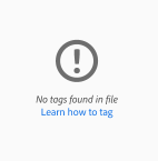 No tags error