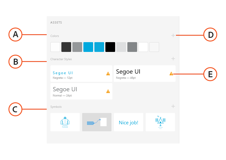 Manage assets and components using the Assets panel in Adobe XD