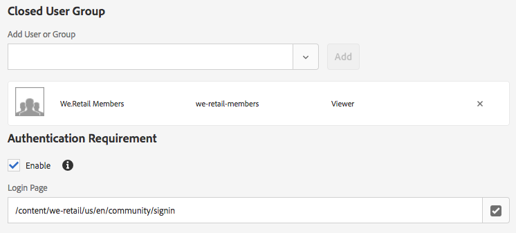 We.Retail Members Group added as a Closed User Group We.Retail Members Group added as a Closed User Group