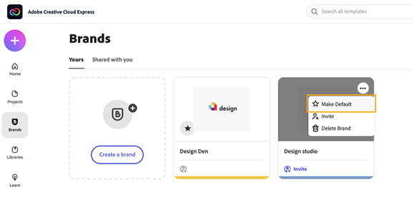 Learn how to create and manage your brand in Adobe Express