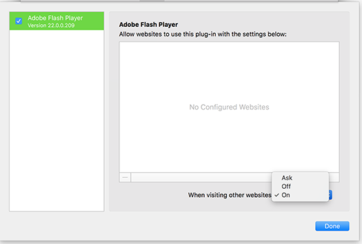 adobe flash player os x yosemite