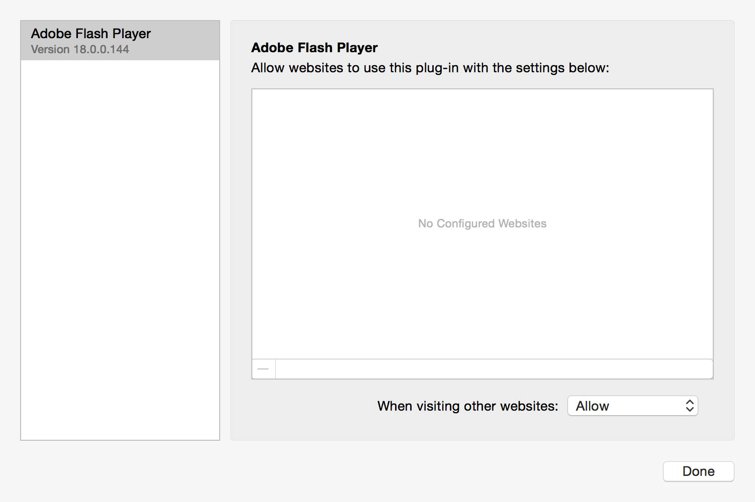 allowing adobe flash on mac