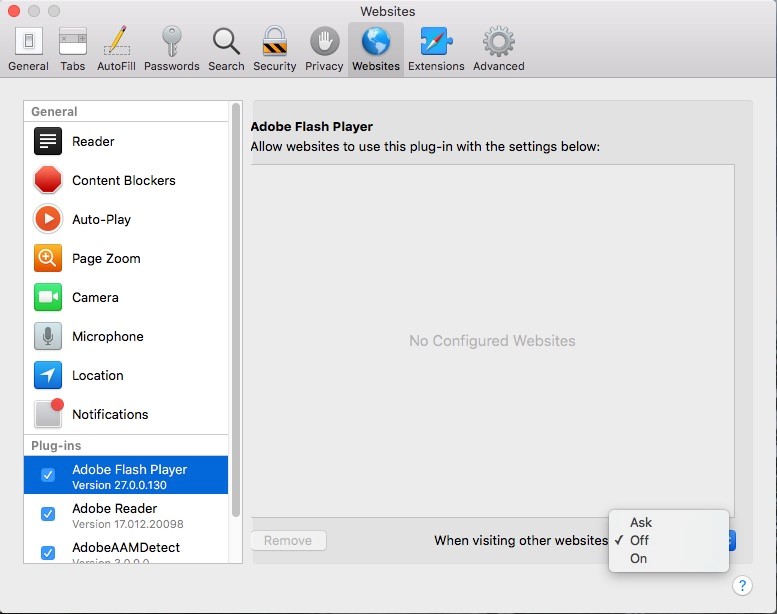 flash player is not working on mac os x 10.11