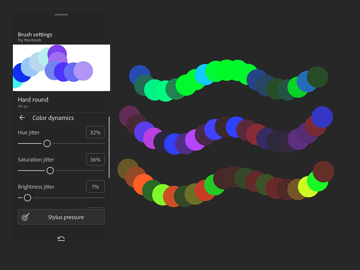 Draw and paint, and manage pixel brushes in Adobe Fresco