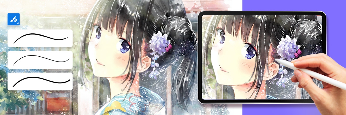 Nové vektorové manga štětce