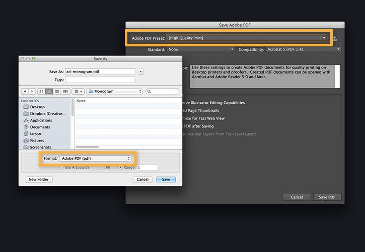 How to create a monogram in Illustrator