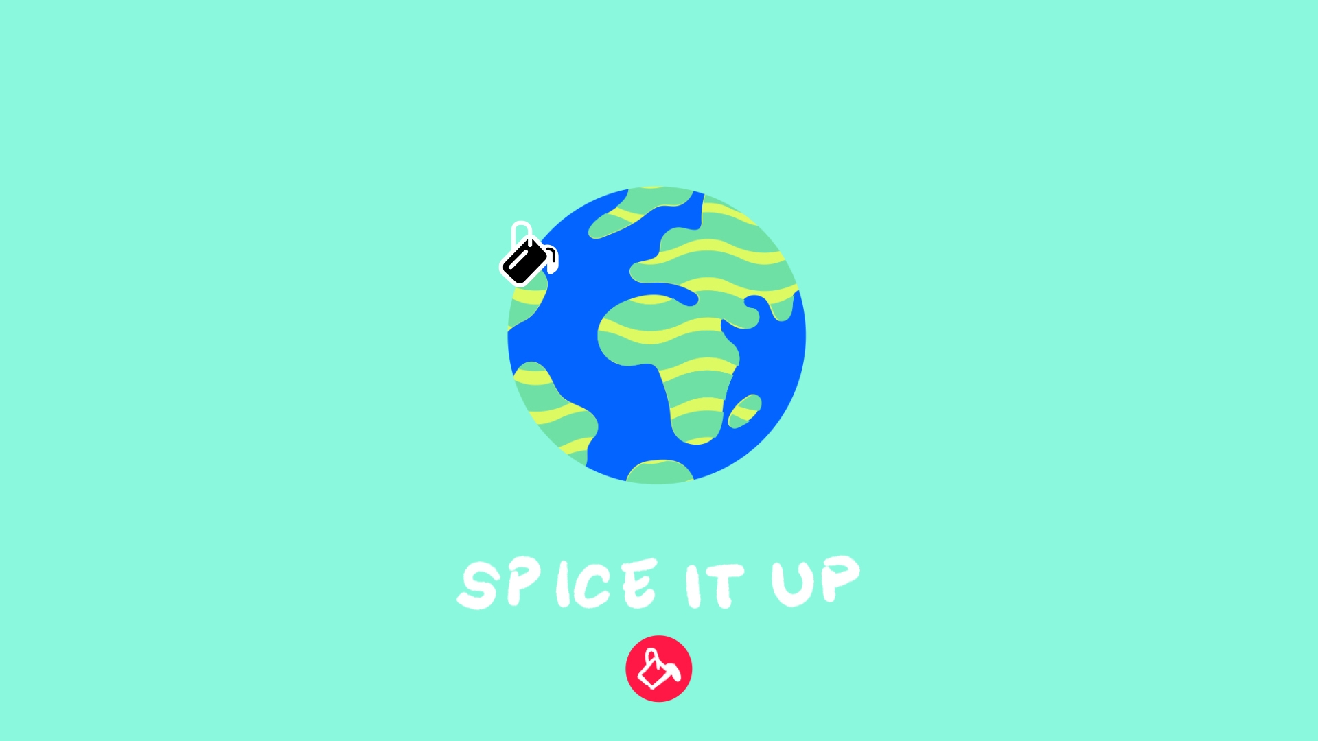 The sketch is stylized with colorful fills and patterns, and the words “SPICE IT UP” appear below it. The sketch is stylized with colorful fills and patterns, and the words “SPICE IT UP” appear below it.