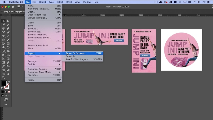 Optimized layouts for social media can be exported through the File > Export menu. Optimized layouts for social media can be exported through the File > Export menu.