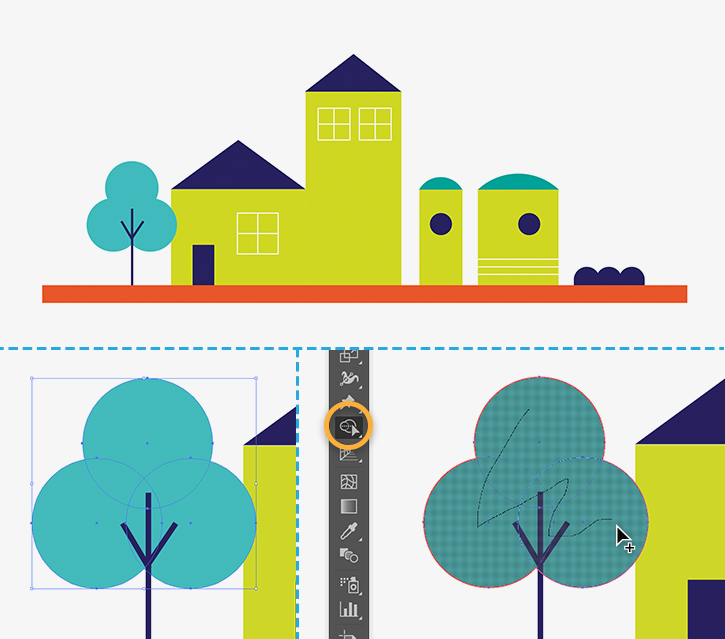 How to draw buildings with shapes  Adobe Illustrator CC 