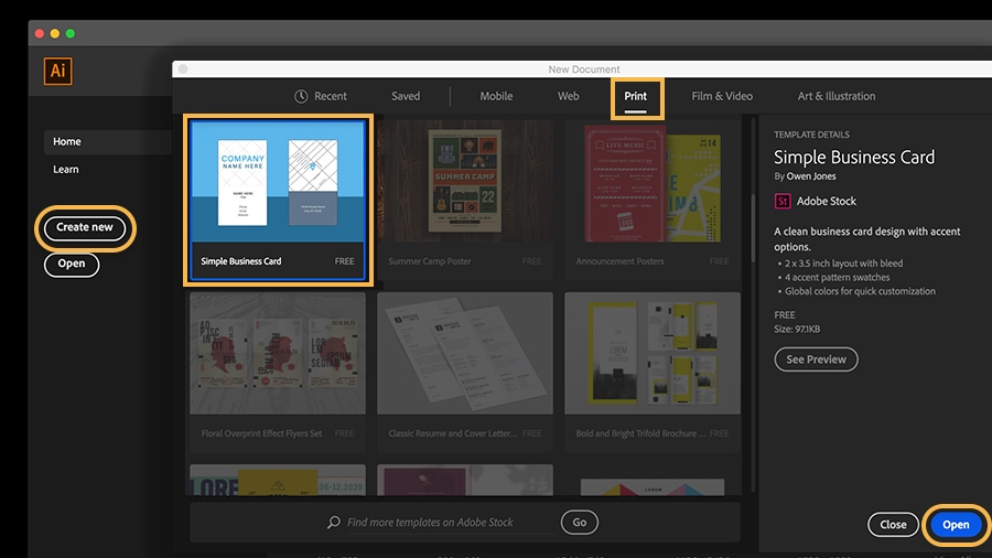 download adobe illustrator templates