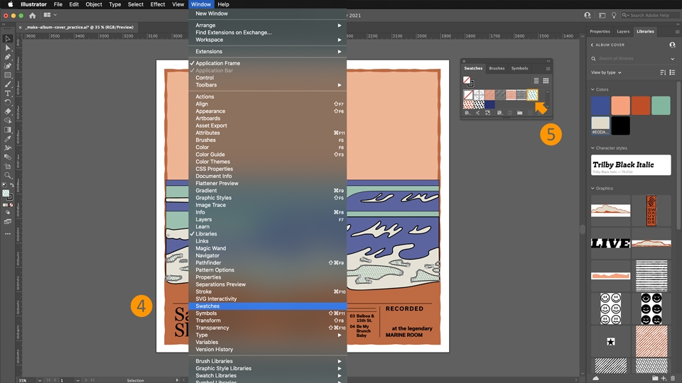 How to make an album cover in Adobe Illustrator