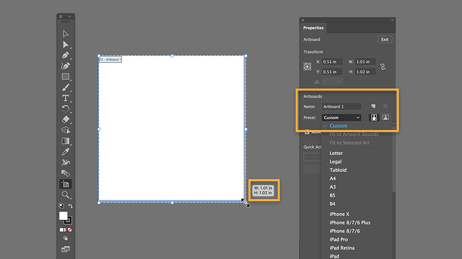 change artboard size in illustrator