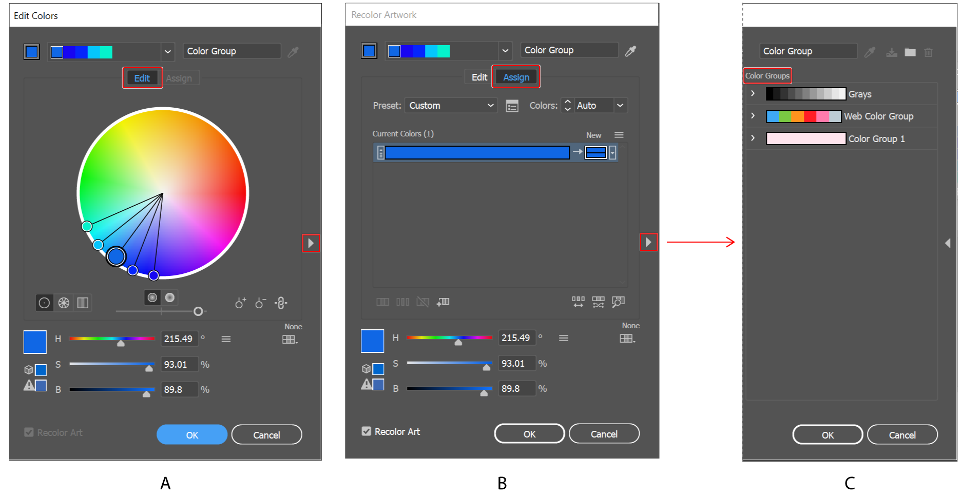 Utilisation De Groupes De Couleurs Harmonies Dans Illustrator