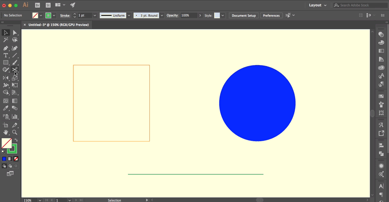 Illustrator でのオブジェクトのカット 分割 およびトリム