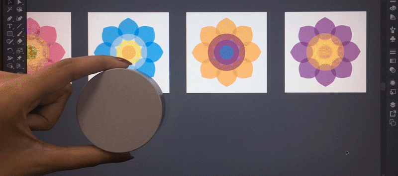 Illustrator での Microsoft Surface Dial のサポート