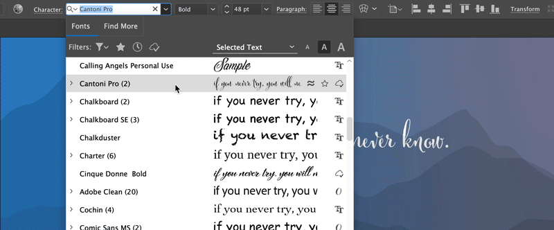 how to load a new font in adobe illustrator mac os