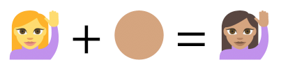 Combine single-person characters with skin colors