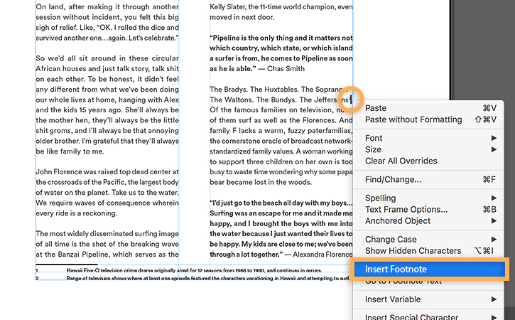 word wont keep footnotes on same page