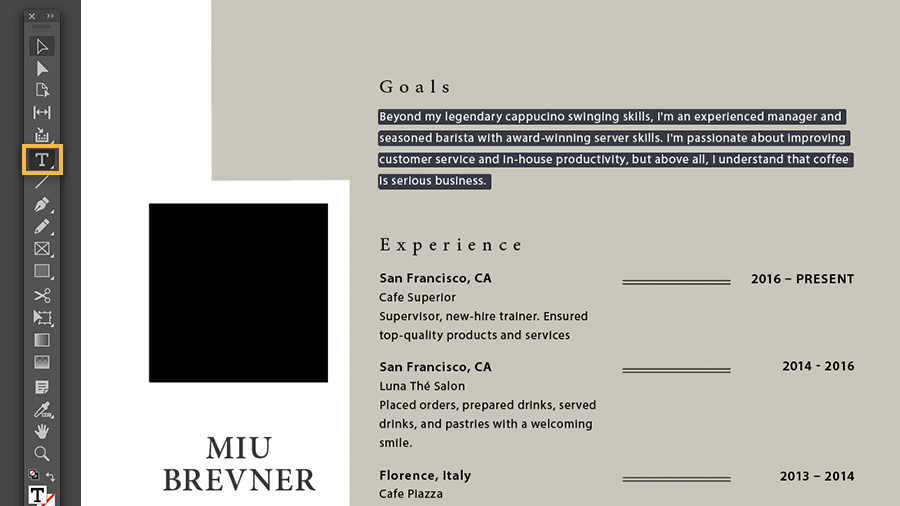 Create A Professional Resume Adobe Indesign Tutorials