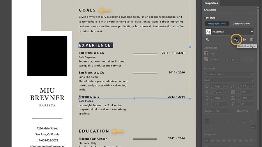 Create A Professional Resume Adobe Indesign Tutorials