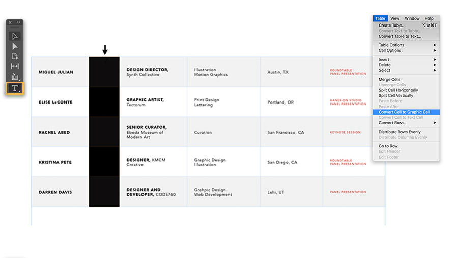 active tables indesign reviews