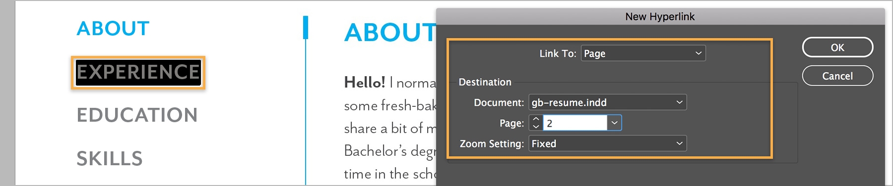 How to create an interactive resume