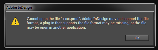 Cannot Open Pagemaker Files in InDesign