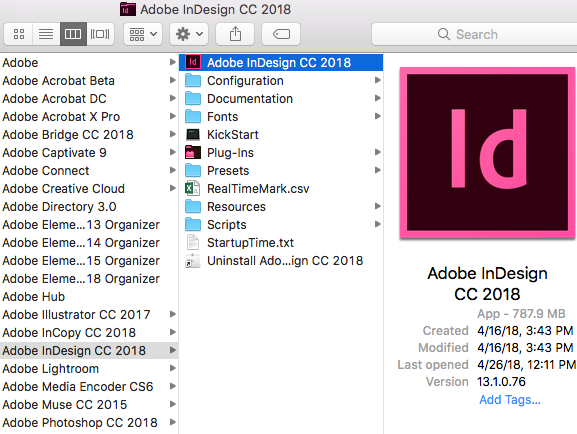 indesign 2018 mac