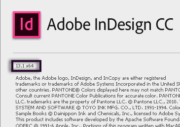InDesign version
