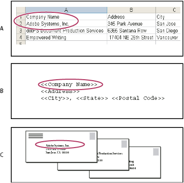 page data merge