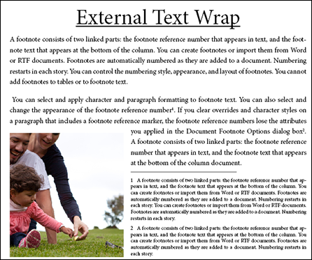 External Text Wrap