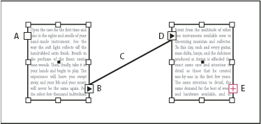 trouble linking text boxes indesign