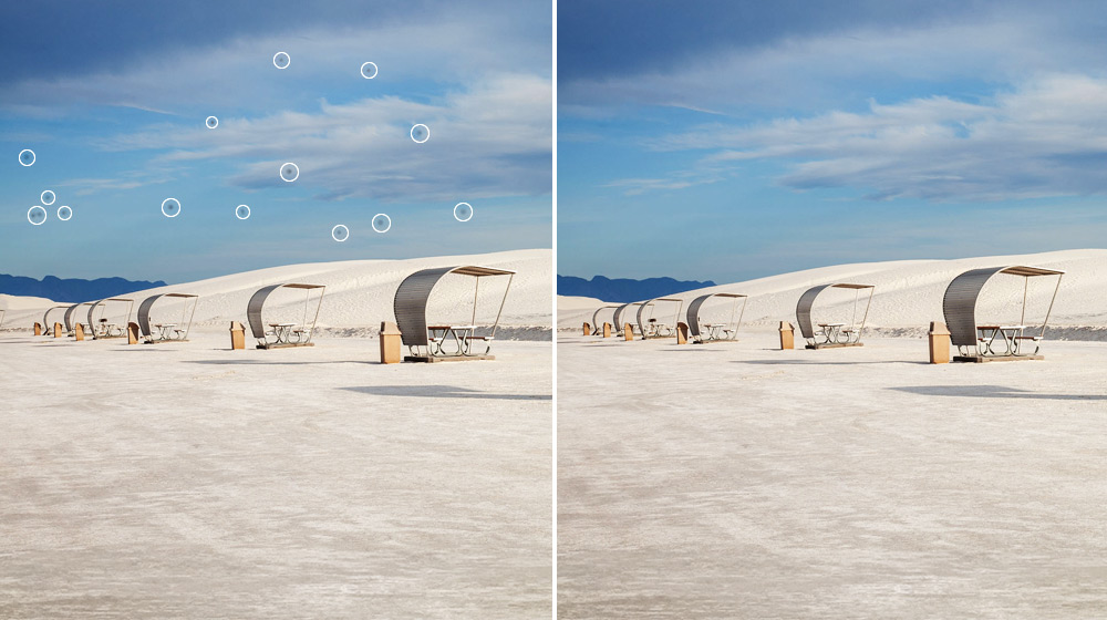 Edit photos faster with AI-powered dust removal 