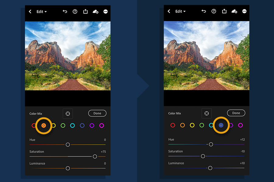 android app for color adjustment for video