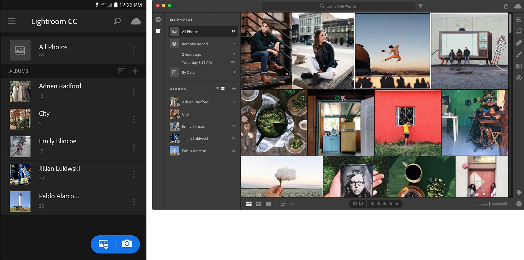 Changes made to images on Lightroom for mobile are synced on all devices. Changes made to images on Lightroom for mobile are synced on all devices.