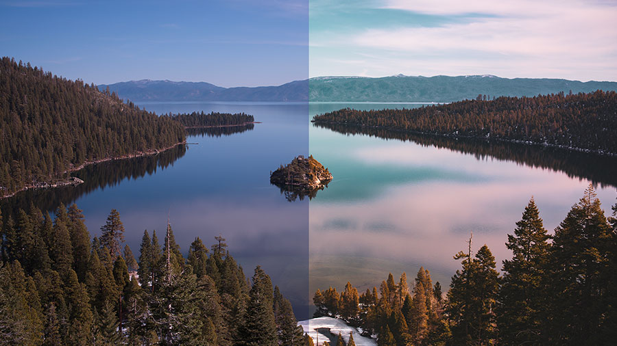 photoshop before and after landscape