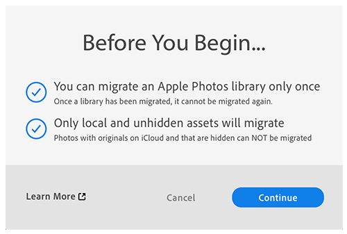 photos not showing up in iphoto library