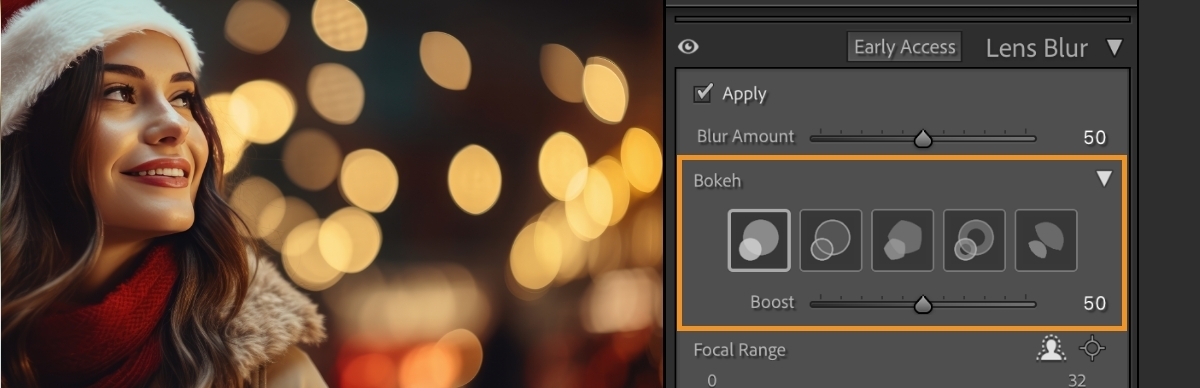 adobe lightroom version 13 lens blur feature