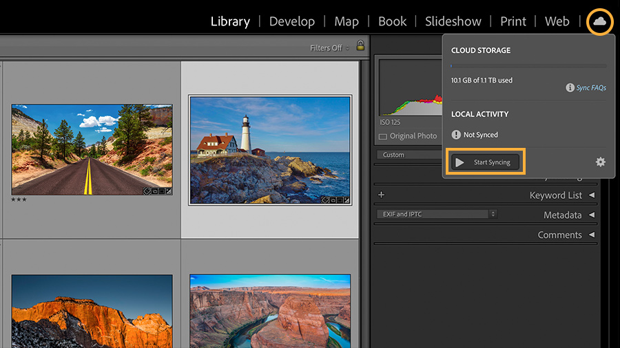 How to sync collections in Lightroom Classic on the desktop to the