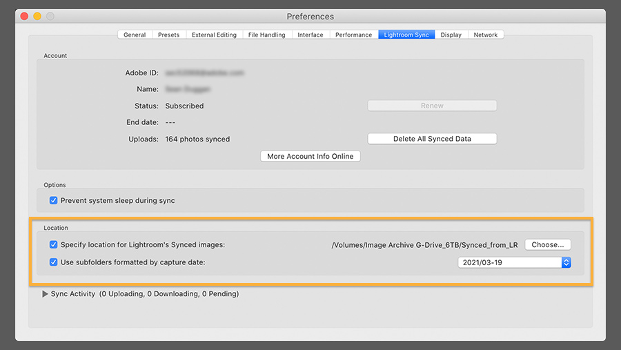 lightroom cc sync settings