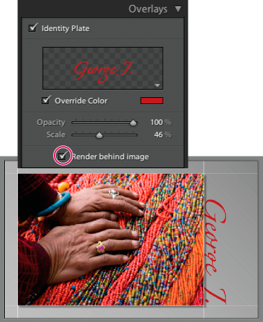 Adding overlays to slides in Lightroom Classic