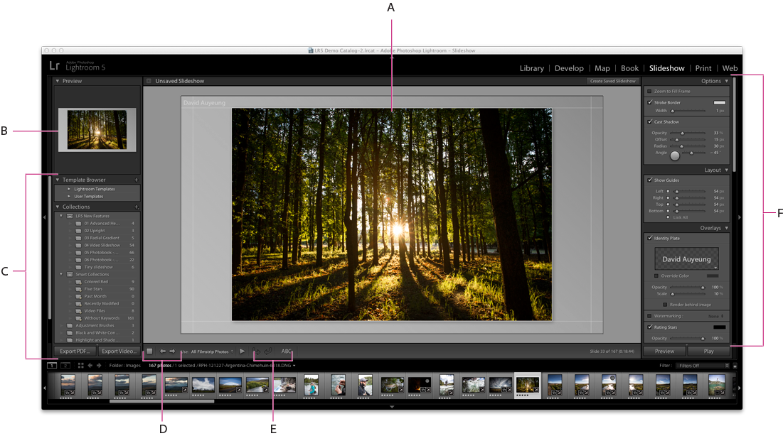 lightroom full screen slideshow