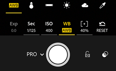 Параметры баланса белого в Adobe Photoshop Lightroom CC для мобильных устройств (iOS)