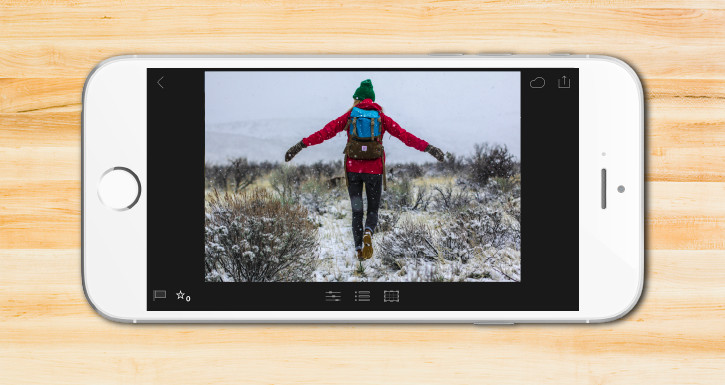 Viewing photos on a smartphone Viewing photos on a smartphone