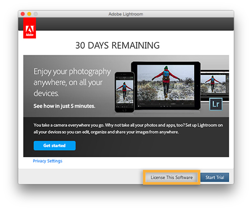 adobe lightroom trial