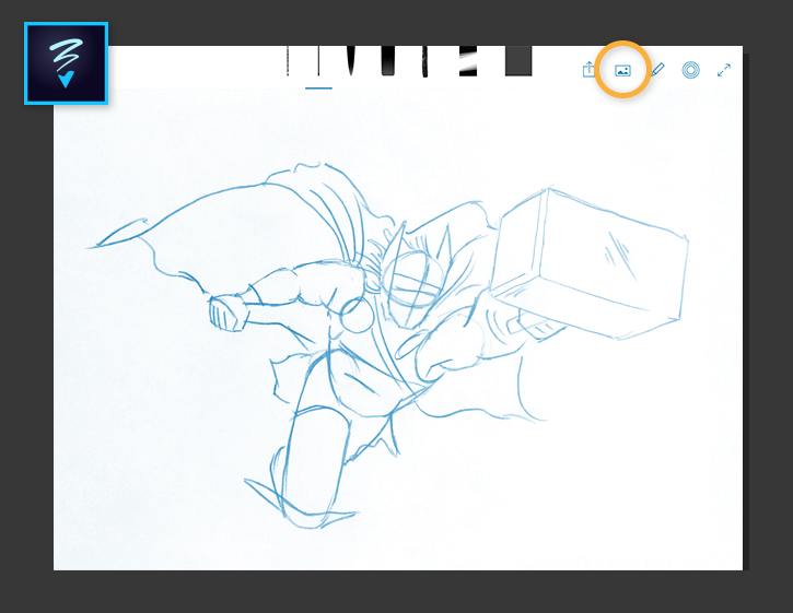 From sketch to Marvel comic book Adobe Photoshop mobile 